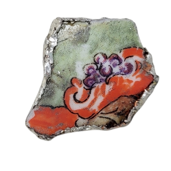 18K Porcelain Gold Half Womens Profile Broken Pottery Ring - Picture 2 of 5